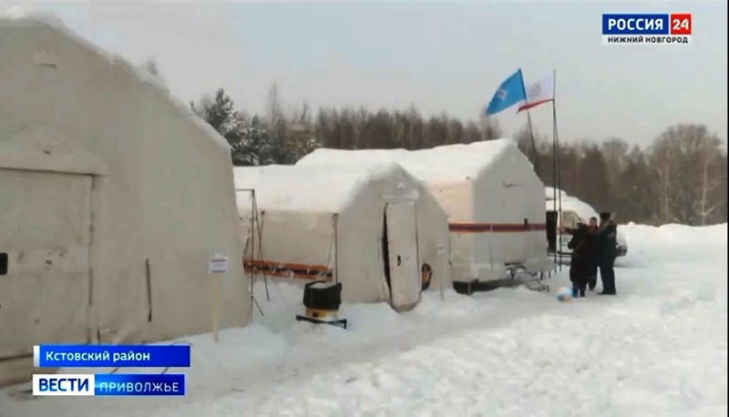 Вести-Приволжье. В Нижегородской области из-за снегопада развёрнуты городки жизнеобеспечения