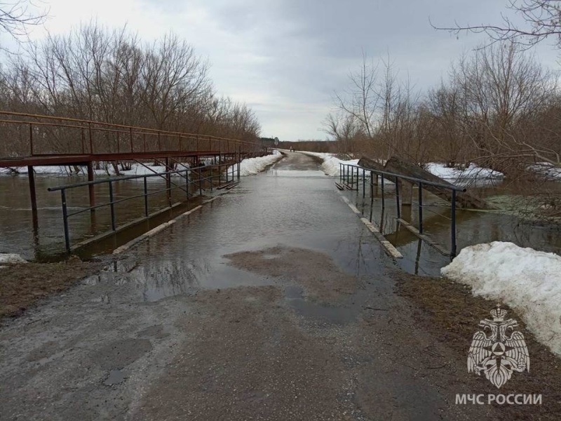 Затопление низководного автомобильного моста в Кстовском м.о.