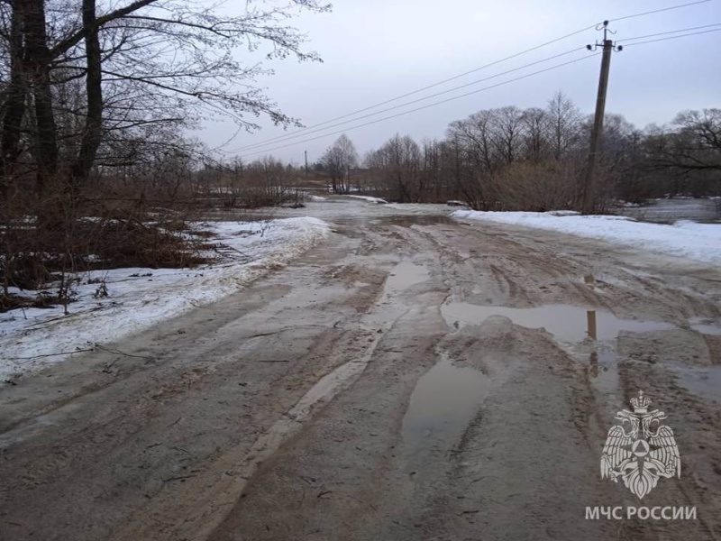 Затопление участка автодороги в Починковском м.о