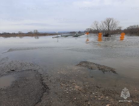 Затопление низководного автомобильного моста в Сергачском муниципальном округе