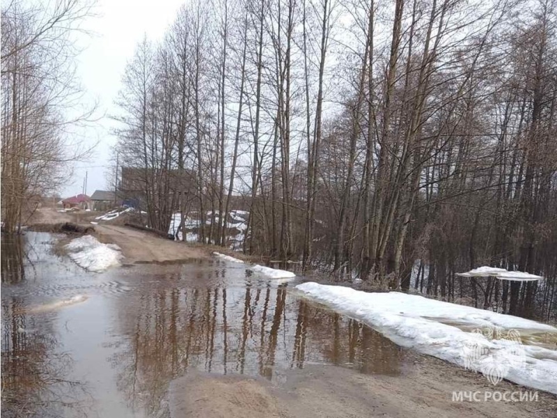 Затопление участка автодороги  в г.о. Навашинский