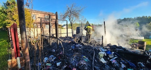 Пожарно-спасательные подразделения приняли участие в ликвидации пожара в г.о. г. Бор