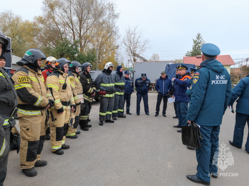 В Арзамасе сотрудники МЧС России ликвидировали условный пожар на вокзале